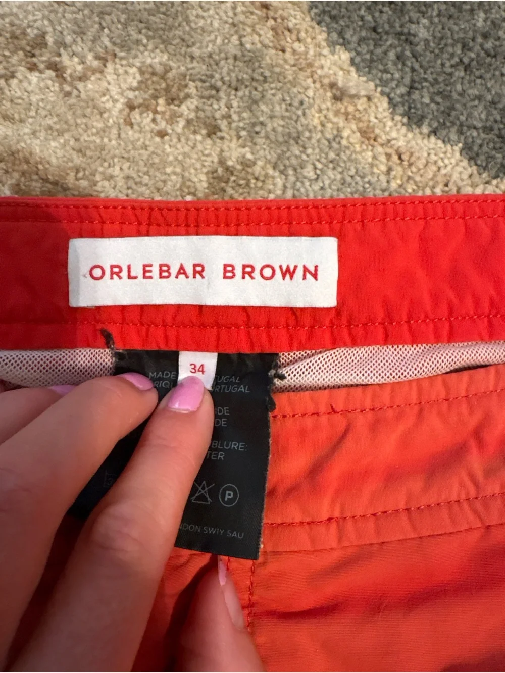 Orlebar Brown Men’s Orange Swim Shorts